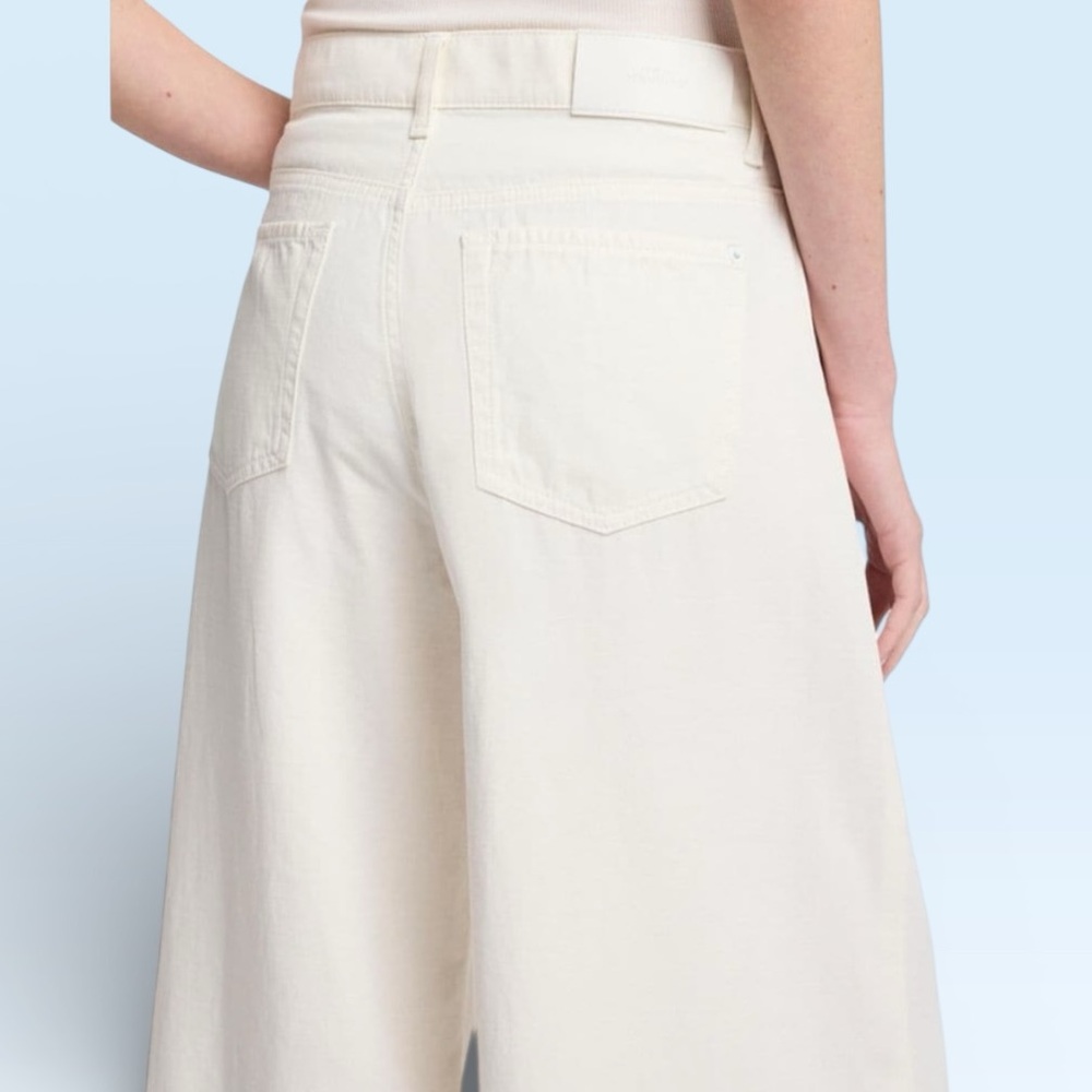 7 FOR ALL MANKIND Willow Cotton Linen Wide Leg Pants Women’s 30 - Picture 4 of 4